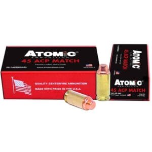 Atomic Ammunition Match 45 ACP SWC 185Gr Handgun Ammo - 50 Rounds