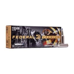 Federal Premium 270 WSM (Winchester Short Mag) 136gr Terminal Ascent Centerfire Rifle Ammo - 20 Rounds