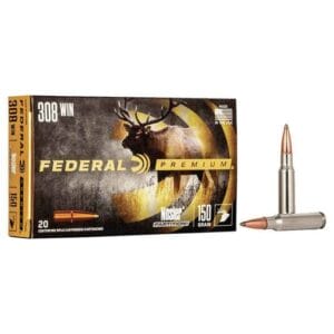 Federal Premium 308 Winchester 150gr Nosler Partition Rifle Ammo - 20 Rounds