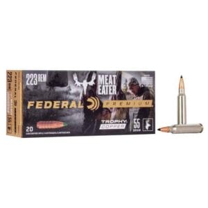 Federal Premium MeatEater 223 Remington 55gr Trophy Copper Rifle Ammo - 20 Rounds