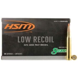 HSM Low Recoil 270 Winchester 130gr Full Metal Jacket TIpped Centerfire Rifle Ammo - 20 Rounds