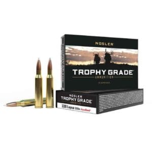 Nosler Trophy Grade 338 Lapua Magnum 300gr Accubond Rifle Ammo - 20 Rounds