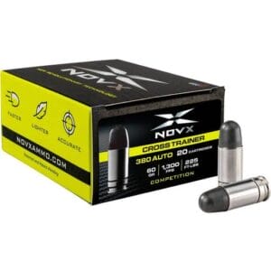 NovX Cross Trianer 380 Auto (ACP) 60gr Copper Polymer Handgun Ammo - 20 Rounds