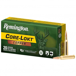 REMINGTON Core-Lokt Copper 270 Win 130 Grain 20rd/Box Rifle Ammo (R27855)