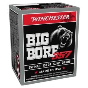 Winchester Big Bore 357 Magnum 158gr JHP Handgun Ammo - 20 Rounds