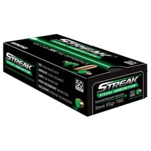 Ammo Inc Streak Green 9mm Luger 115gr TMC Handgun Ammo - 50 Rounds