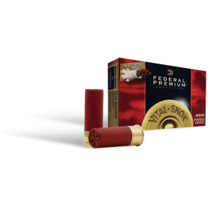 FEDERAL Vital-Shok 12 Gauge 3.5in 00 Buckshot Ammo, 5 Round Box (P135F00)