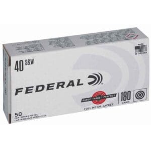 Federal Range & Target 40 S&W 180 gr FMJ Handgun Ammo - 50 Rounds