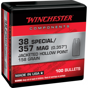 WINCHESTER AMMO 38 Special / 357 Mag JHP 158gr 100rd/Box Bullets (WB357H158X)