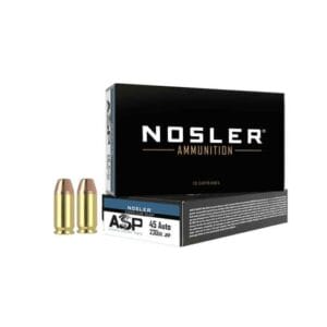 Nosler Assured Stopping Power 45 Auto (ACP) 230gr JHP Handgun Ammo - 50 Rounds