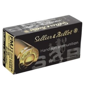 9mm Luger Subsonic Full Metal Jacket Handgun Ammo - Subsonic 9mm Luger 140gr Full Metal Jacket 50/Box