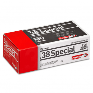 AGUILA .38 Special 130Gr FMJ 50rd Box Ammo (1E382521)