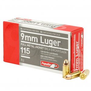 AGUILA 9mm 115gr FMJ 50rd Box Ammunition (1E097704)