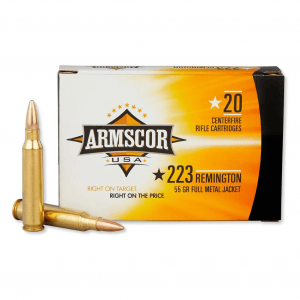 ARMSCOR 223 Rem 55 Grain FMJ 20rd Box Rifle Ammo (FAC223-1N)