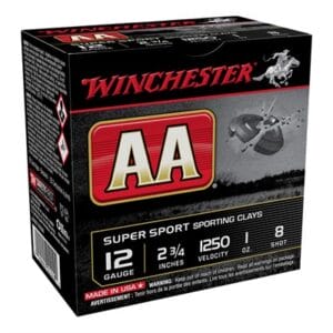 Aa Super Sport Sporting Clays 12 Gauge Shotgun Ammo - 12 Gauge 2-3/4'''' 1oz #8 250 Case