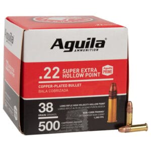 Aguila 22 Long Rifle 38gr Copper-Plated Hollow Point Rimfire Ammo - 500 Rounds