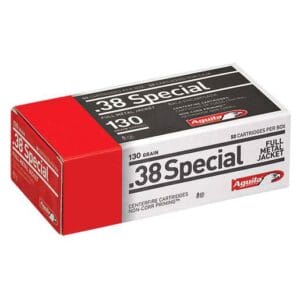 Aguila 38 Special 130gr FMJ Handgun Ammo - 50 Rounds