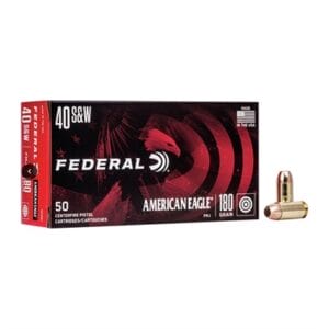 American Eagle 40 S&W Ammo - 40 S&W 180gr Full Metal Jacket 50/Box