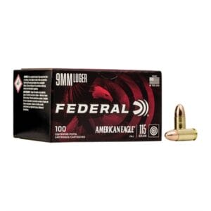 American Eagle 9mm Luger Ammo - 9mm Luger 115gr Full Metal Jacket 100/Box