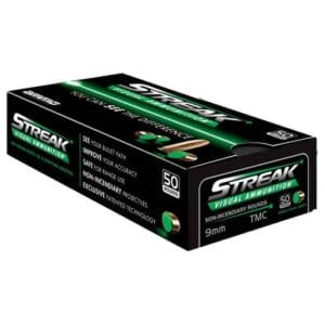 Ammo Inc Streak Green 9mm Luger 124gr TMC Centerfire Handgun Ammo - 50 Rounds