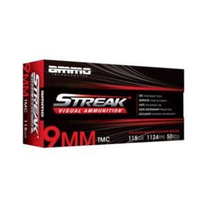 Ammo Inc Streak Visual Red 9mm Luger 115 Grain TMC Handgun Ammo