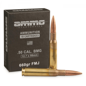 Ammo Inc. .50 BMG FMJ 640 Grain 10 Rounds