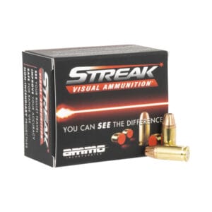 Ammo Inc. Streak Visual 9mm Luger 115 Grain Jacketed Hollow Point Centerfire Handgun Ammo