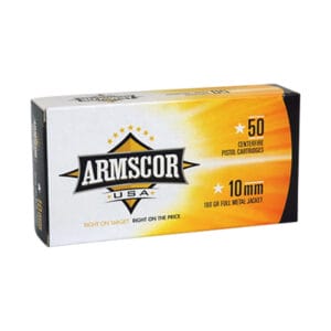 Armscor 10mm 180 Grain Full Metal Jacket Centerfire Handgun Ammo