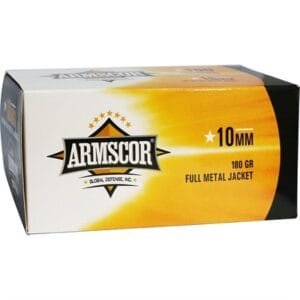 Armscorprecision 10mm Auto Ammo - 10mm Auto 180gr Full Metal Jacket 100/Box