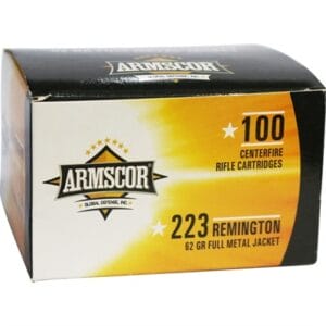 Armscorprecision 223 Remington Ammo - 223 Remington 62gr Full Metal Jacket 100/Box