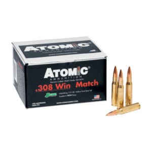 Atomic Ammunition .308 Winchester 175 Grain Custom Competition Centerfire Rifle Ammo