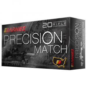 Barnes Precision Match Ammunition .300 AAC Blackout 125 gr 2215 fps OTM BT 20/ct