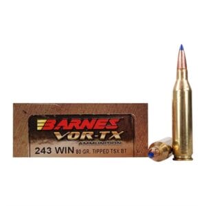 Barnes Vor-Tx 243 Winchester Ammo - 243 Winchester 80gr Tipped Triple-Shock X Bt 20/Box