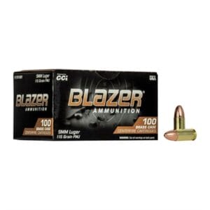 Blazer Brass Ammunition 9mm 115 Gr Fmj 100/Bx