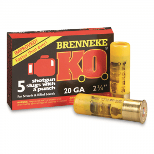 Brenneke K.O. 20 Gauge 2 3/4" 3/4 oz. Slug 5 Rounds