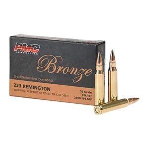 Bronze 223 Remington Rifle Ammo - Bronze 223 Remington 55gr Full Metal Jacket 20/Box