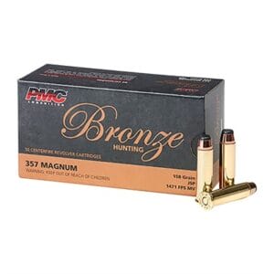 Bronze 357 Magnum Handgun Ammo - 357 Magnum 158gr Jacketed Soft Point 50/Box