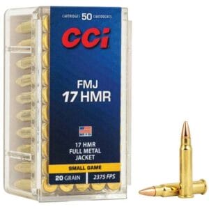 CCI 17 HMR 20gr FMJ Rimfire Ammo - 50 Rounds