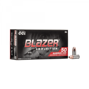 CCI Blazer Aluminum Handgun Ammunition 9mm Luger 147 gr. TMJ 985 fps 50/ct