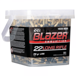 CCI Blazer Rimfire Ammunition .22 LR 38gr LRN 1235 fps 1500/ct (Bucket)