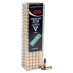 CCI Competition Green Tag 22 Long Rifle 40gr LRN Rimfire Ammo - 100 Rounds
