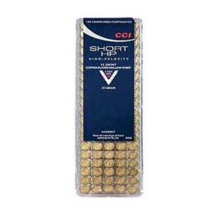 CCI High Velocity 22 Short 27gr HP Rimfire Ammo - 100 Rounds