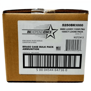 CCI Independence Handgun Ammunition 9mm Luger 115 gr FMJ 1145 fps 1000/ct (Loose Pack)