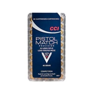 CCI Pistol Match Rimfire Ammo - .22 Long Rifle - 40 Grain - 50 Rounds