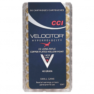 CCI Speer Velocitor 22 LR 40 Grain Gilded Lead Hollow Point Ammo, 50 Round Box (47)