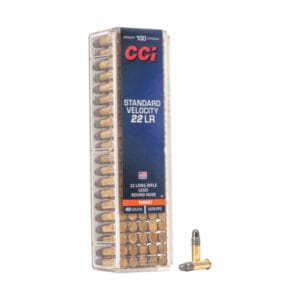 CCI Standard Velocity .22 LR 40 Grain Lead Round Nose Rimfire Ammo - 100 Rounds