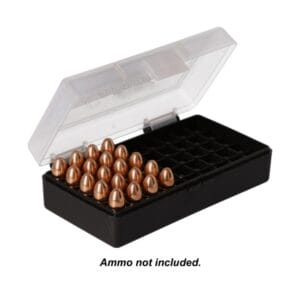 Cabela's Pistol Caliber-Specific Ammo Box - Black Ammo Box with Clear Lid - .270/.30-06 Sprg. - 50 Rounds