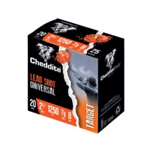 Cheddite Lead Shot Universal Target Shotgun Shells - 20 Gauge - #8 Shot - 2.75" - 25 Rounds