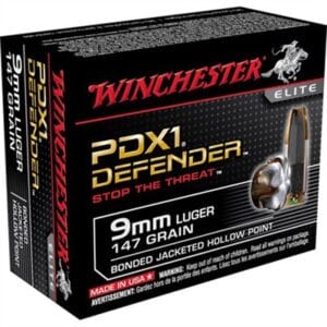 Defender 9mm Luger Handgun Ammo - 9mm Luger 147gr Bonded Jacketed Hollow Point 20/Box