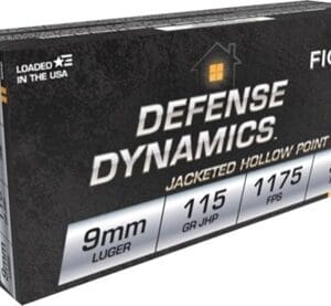 Defense Dynamics 9mm Luger Ammo - 9mm Luger 115gr Jacketed Hollow Point 50/Box